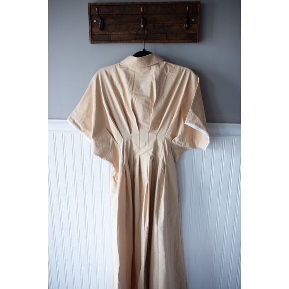 Anthropologie The Tobie Button-Front Pleated Shirt Dress by Exquise Small - Picture 4 of 4